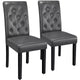 Yaheetech Lot de 4 chaises de salle à manger capitonnées en similicuir pour la maison, les restaurants, les cafés