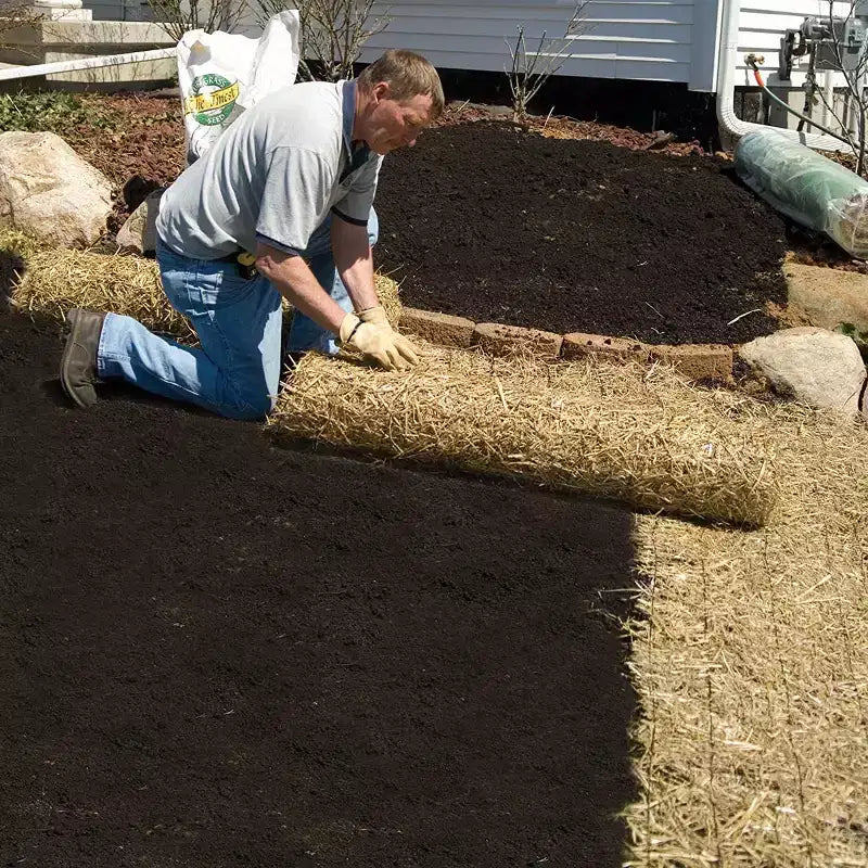 EZ Straw Couverture de germination de semences de gazon et de contrôle de l'erosion, 4 pi x 50 pi, couvre 200 pi²