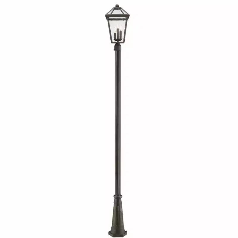 Lampadaire extérieur Talbot à 3 ampoules - Aluminium noir, intensité variable, résistant aux intempéries, 10 x 113,75