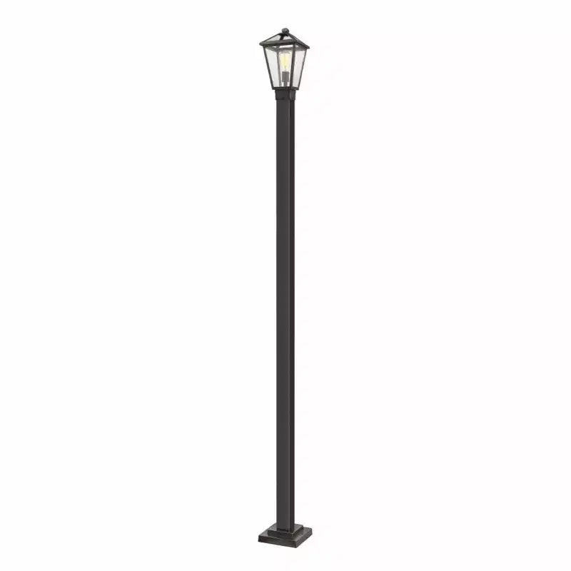 Borne lumineuse Talbot 110 d'extérieur - Luminaire en acier à intensité variable pour allées, 1 ampoule, convient aux emplacements humides