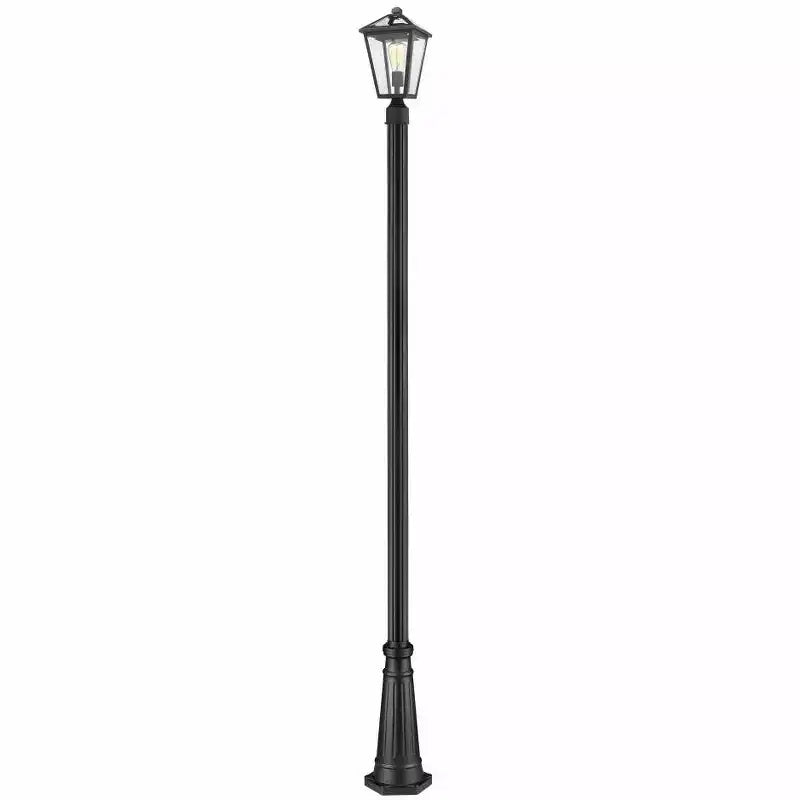 Talbot Outdoor Post Light - 10 Glass Fixture, 1 Bulb, Dimmable, Wet Rated, Classic Design
