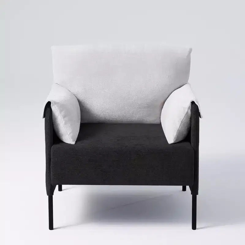 Fauteuil d'appoint surdimensionné en chenille, fauteuil sofa à grande assise, fauteuil moderne de lecture pour chambre salon (lot de 2
