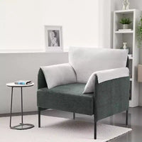 Fauteuil d'appoint surdimensionné en chenille, fauteuil sofa à grande assise, fauteuil moderne de lecture pour chambre salon (lot de 2