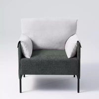 Fauteuil d'appoint surdimensionné en chenille, fauteuil sofa à grande assise, fauteuil moderne de lecture pour chambre salon (lot de 2