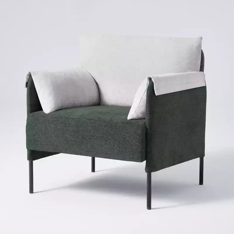Fauteuil d'appoint surdimensionné en chenille, fauteuil sofa à grande assise, fauteuil moderne de lecture pour chambre salon (lot de 2