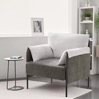 Fauteuil d'appoint surdimensionné en chenille, fauteuil sofa à grande assise, fauteuil moderne de lecture pour chambre salon (lot de 2