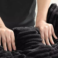 Canapé avec 2 coussins décoratifs et un pouf, Canapé confortable - Canapé profond pour salon