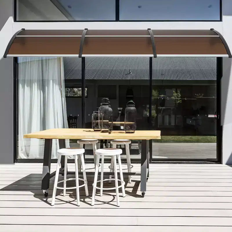 Auvent de fenêtre et de porte VEVOR, auvent extérieur en polycarbonate UPF 50+ pour porte d'entrée, auvent pour porte d'entrée