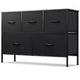 5 Drawer Dresser, Long Fabric Storage Unit for Bedroom, Closet, Living Room, Hallway & Nursery