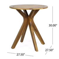 Christopher Knight Home Kent Ensemble bistro 3 pièces d'extérieur en bois d'acacia et résine tressée