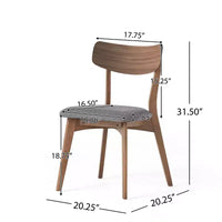 Ensemble de salle à manger tapissé 7 pièces Lareyna de Christopher Knight Home en bois d'hévéa, style milieu de siècle
