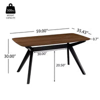 Ensemble de salle à manger tapissé 7 pièces Lareyna de Christopher Knight Home en bois d'hévéa, style milieu de siècle