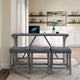 Ensemble de salle à manger hauteur bar 4 pièces style farmhouse avec 3 tabourets, ensemble de salle à manger hauteur comptoir, ensemble table petit-déjeuner, ensemble bistro, rustique et industriel-ModernLuxe