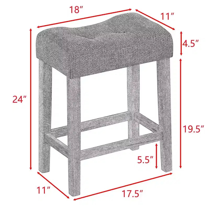 Ensemble de salle à manger hauteur bar 4 pièces style farmhouse avec 3 tabourets, ensemble de salle à manger hauteur comptoir, ensemble table petit-déjeuner, ensemble bistro, rustique et industriel-ModernLuxe
