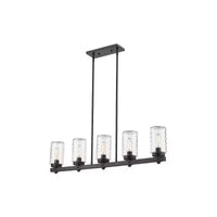 Réglette lumineuse linéaire d'extérieur Tahoe à 5 lampes - Abat-jour en verre, intensité variable, convient aux endroits humides, longueur de 42 pouces