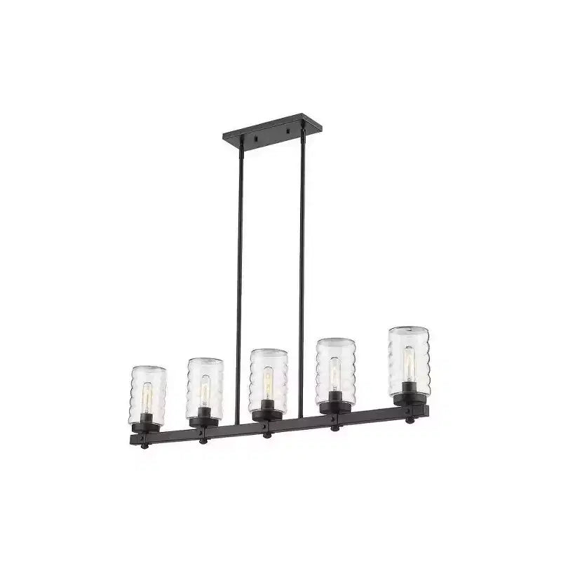 Réglette lumineuse linéaire d'extérieur Tahoe à 5 lampes - Abat-jour en verre, intensité variable, convient aux endroits humides, longueur de 42 pouces