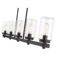 Réglette lumineuse linéaire d'extérieur Tahoe à 5 lampes - Abat-jour en verre, intensité variable, convient aux endroits humides, longueur de 42 pouces