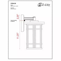 Jordan Applique murale d'extérieur en aluminium - 8 x 13,5 - à intensite reglable, classe humide, 1 ampoule, finition noire