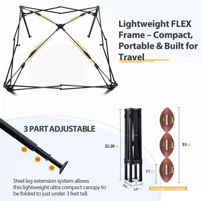 EAGLE PEAK Auvent escamotable 4x4, Cabine d'essayage portable ultra-compacte et flexible pour les séances photo