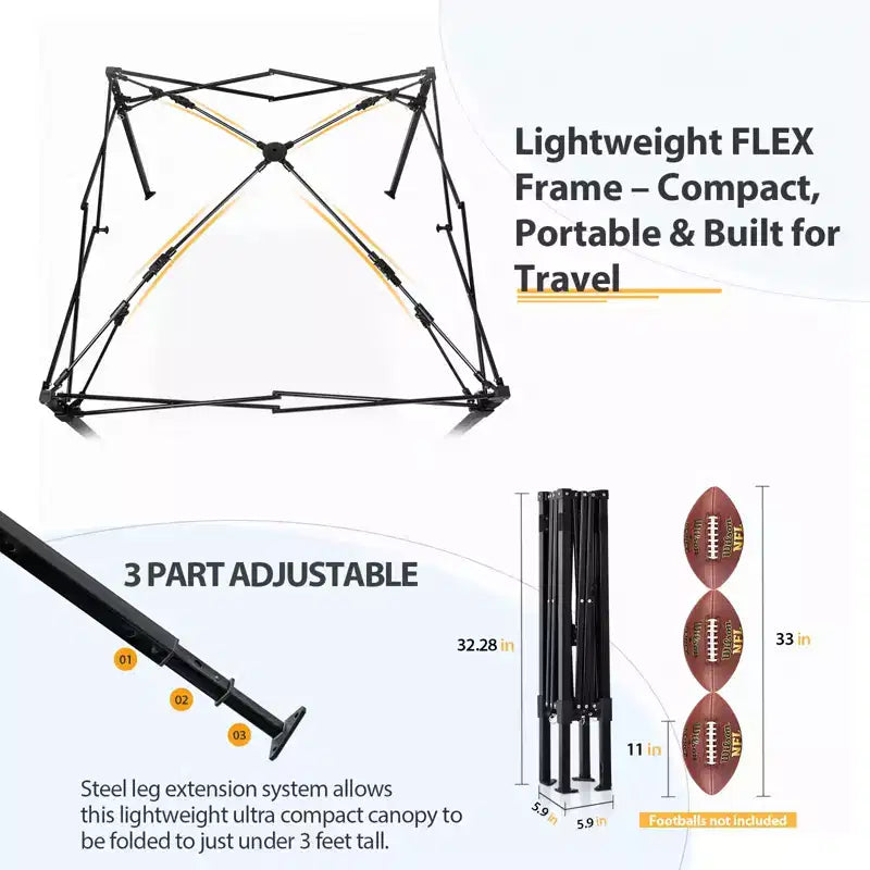 EAGLE PEAK Auvent escamotable 4x4, Cabine d'essayage portable ultra-compacte et flexible pour les séances photo