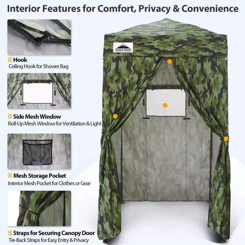 EAGLE PEAK Auvent escamotable 4x4, Cabine d'essayage portable ultra-compacte et flexible pour les séances photo