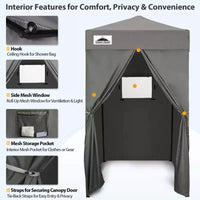 EAGLE PEAK Auvent escamotable 4x4, Cabine d'essayage portable ultra-compacte et flexible pour les séances photo