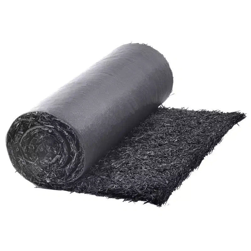Paillis de caoutchouc VEVOR pour l'aménagement paysager, tapis de paillis en caoutchouc recyclé de 244 x 56 cm, sentier permanent en caoutchouc, bordure de jardin en paillis noir d'aspect naturel