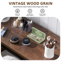 SinCiDo commode haute moderne style farmhouse à 5 tiroirs avec porte de grange coulissante, commode organisateur de rangement pour chambre, salon et chambre d'enfant