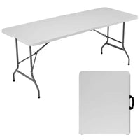 Table Pliante Extérieure Intérieure Robuste Portable avec Poignée de Transport pour Camping Pique-nique Fête