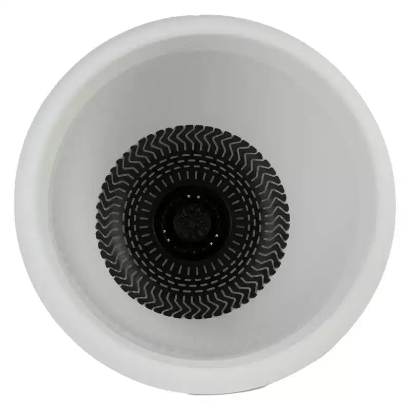 Pot rond à réserve d'eau Sevilla de HC Companies, jardinière classique en plastique avec disque interne pour plantes d'intérieur et d'extérieur, 30 cm, blanc