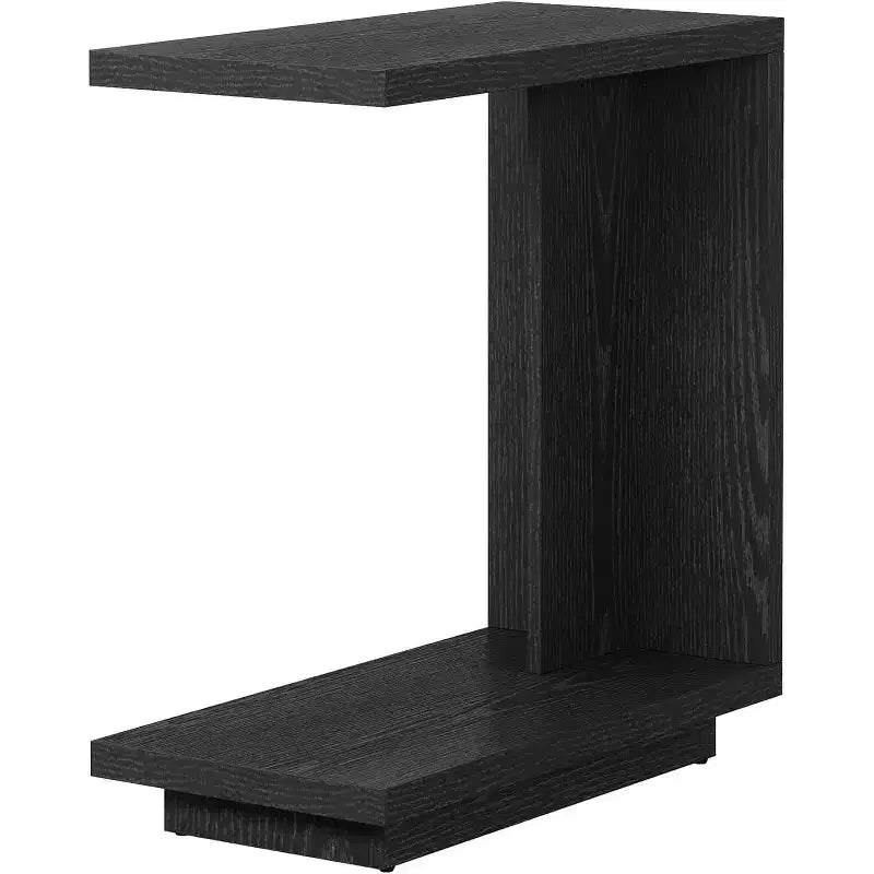 Tribesigns Table d'appoint en C avec étagères de rangement à 2 niveaux