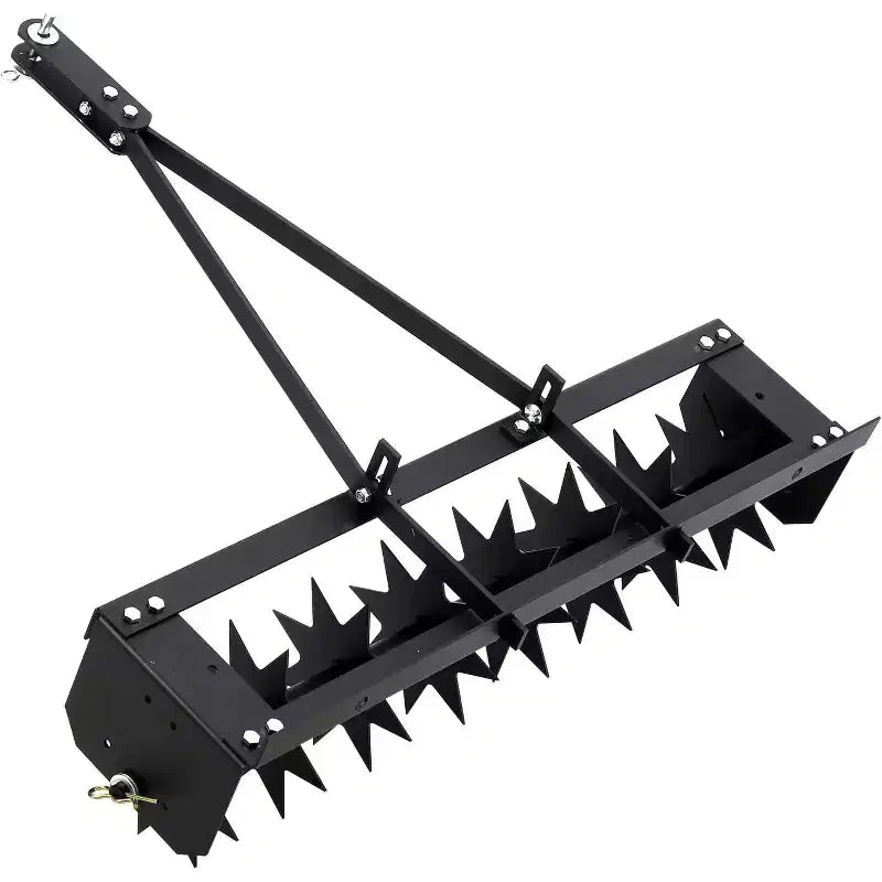 Aérateur à pointes traîné 32", aérateur de pelouse traîné avec pointes pénétrantes pour pelouse, cour et jardin