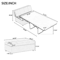 Lit Ottoman Convertible une place avec Matelas - Lit d'appoint peu encombrant pour Salon et Appartement