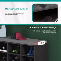 BestMassage banc à chaussures organisateur de rangement à chaussures banc d'entrée avec coussin