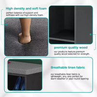 BestMassage banc à chaussures organisateur de rangement à chaussures banc d'entrée avec coussin