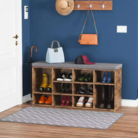 BestMassage banc à chaussures organisateur de rangement à chaussures banc d'entrée avec coussin