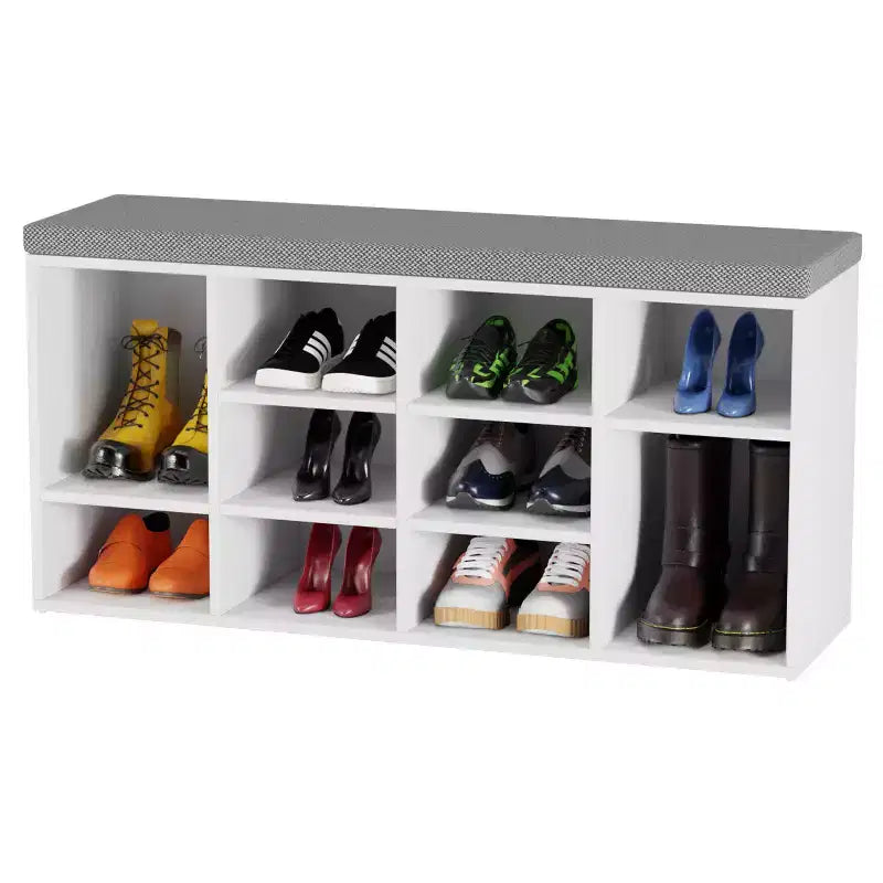 BestMassage banc à chaussures organisateur de rangement à chaussures banc d'entrée avec coussin