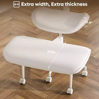 Chaise de bureau sans accoudoirs assise jambes croisées Pinmoco, assise extra-large, design pivotant à 360°, chaise de bureau ergonomique pour la maison, le gaming et la méditation