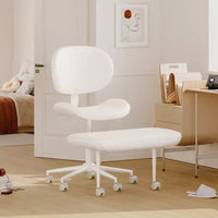 Chaise de bureau sans accoudoirs assise jambes croisées Pinmoco, assise extra-large, design pivotant à 360°, chaise de bureau ergonomique pour la maison, le gaming et la méditation