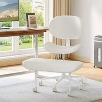 Chaise de bureau sans accoudoirs assise jambes croisées Pinmoco, assise extra-large, design pivotant à 360°, chaise de bureau ergonomique pour la maison, le gaming et la méditation
