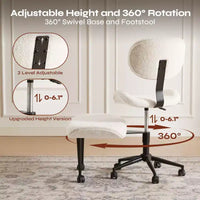 Chaise de bureau sans accoudoirs assise jambes croisées Pinmoco, assise extra-large, design pivotant à 360°, chaise de bureau ergonomique pour la maison, le gaming et la méditation