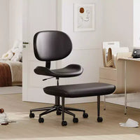 Chaise de bureau sans accoudoirs assise jambes croisées Pinmoco, assise extra-large, design pivotant à 360°, chaise de bureau ergonomique pour la maison, le gaming et la méditation
