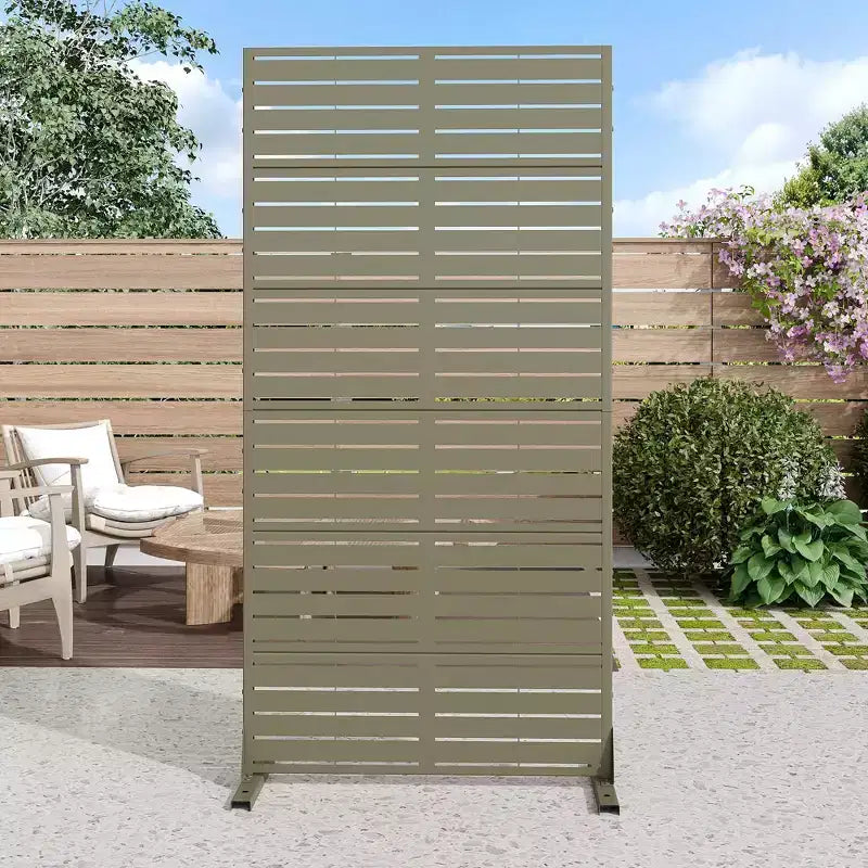 PexFix 72 po x 35 po Brise-vue rectangulaire d'extérieur en acier galvanisé de couleur verte