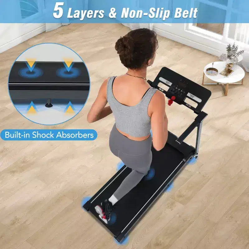 Tapis de marche pliant Whisen, 2,5 CV, 0,8-12 km/h, capacité de 120 kg, inclinaison