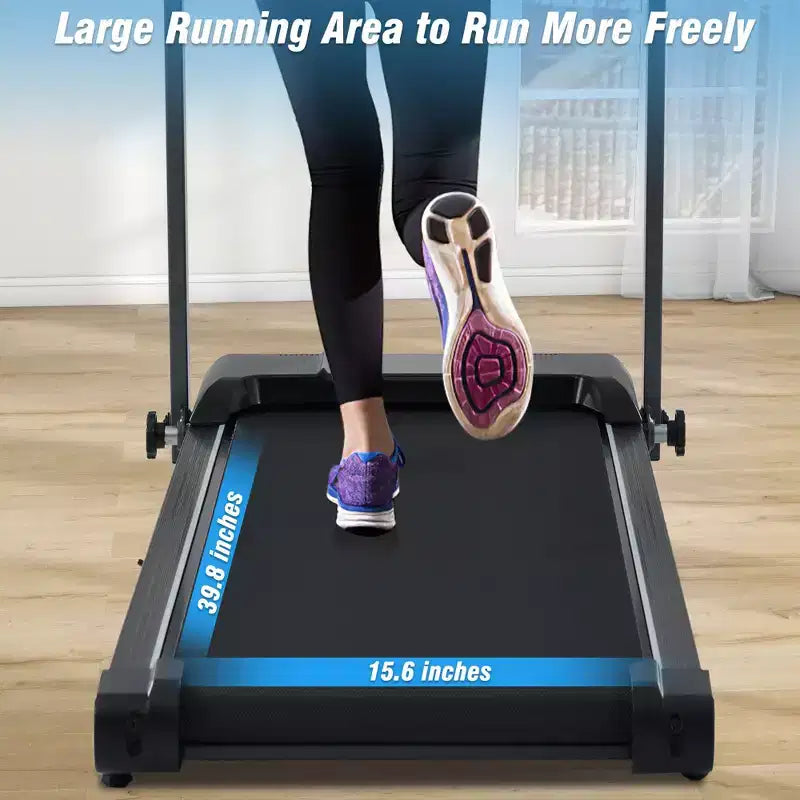 Tapis de marche pliant Whisen, 2,5 CV, 0,8-12 km/h, capacité de 120 kg, inclinaison