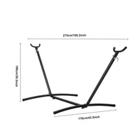 Support de Hamac Portable VEVOR, Charge Max 204 kg, Support de Hamac en Acier pour 2 Personnes, Cadre de Hamac Robuste avec Crochets Réglables Adapté aux Hamacs de 2,9 à 3,8 m