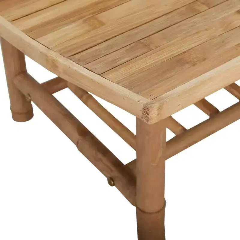 vidaXL Salon de jardin 2 pièces avec coussins blanc crème en bambou