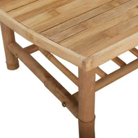 vidaXL Salon de jardin 2 pièces avec coussins blanc crème en bambou