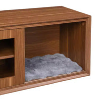 Meuble TV pour chat Meuble TV extensible Meuble TV cache litière, Meuble respectueux des chats, Moderne du milieu du siècle, Noyer-ModernLuxe