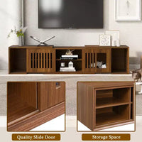 Meuble TV pour chat Meuble TV extensible Meuble TV cache litière, Meuble respectueux des chats, Moderne du milieu du siècle, Noyer-ModernLuxe